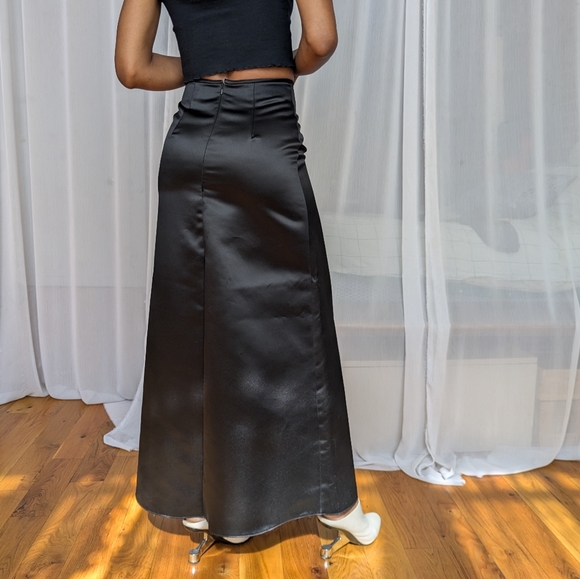 Vintage Jessica McKintock Maxi Satin Skirt | Size 3 - Picture 4 of 6